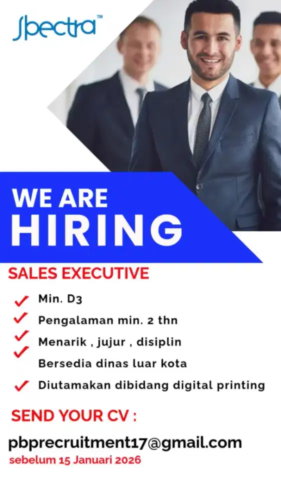 Dibutuhkan Sales Executive