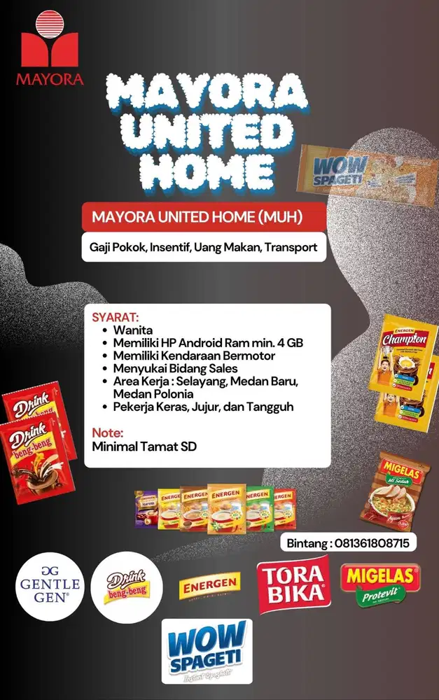 LOWONGAN KERJA MAYORA (SALES)