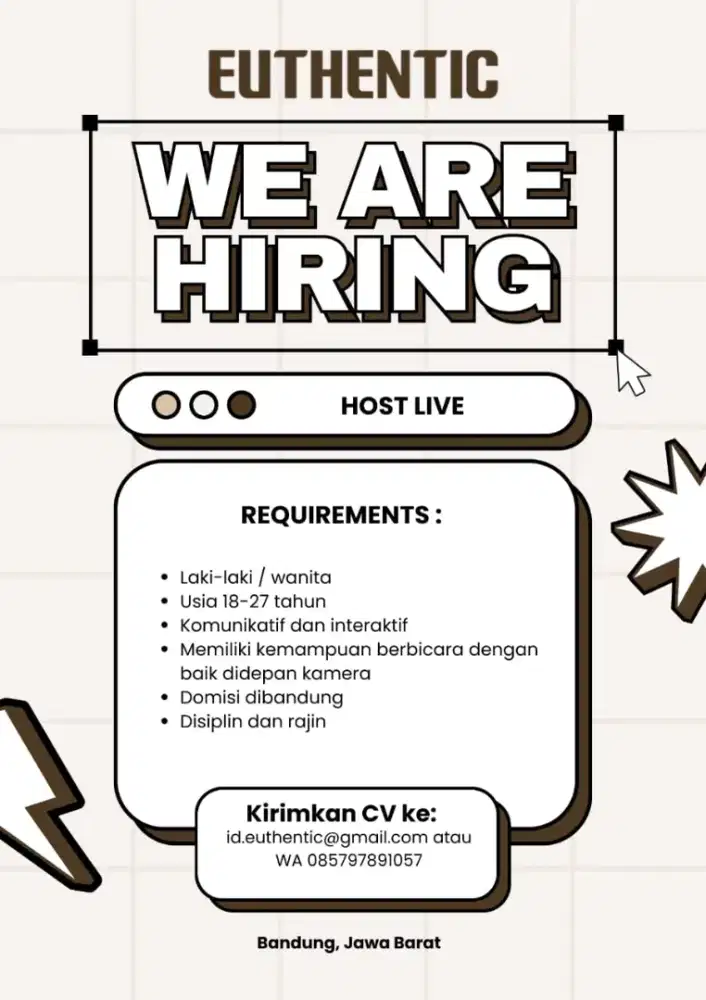 Loker host dan talent
