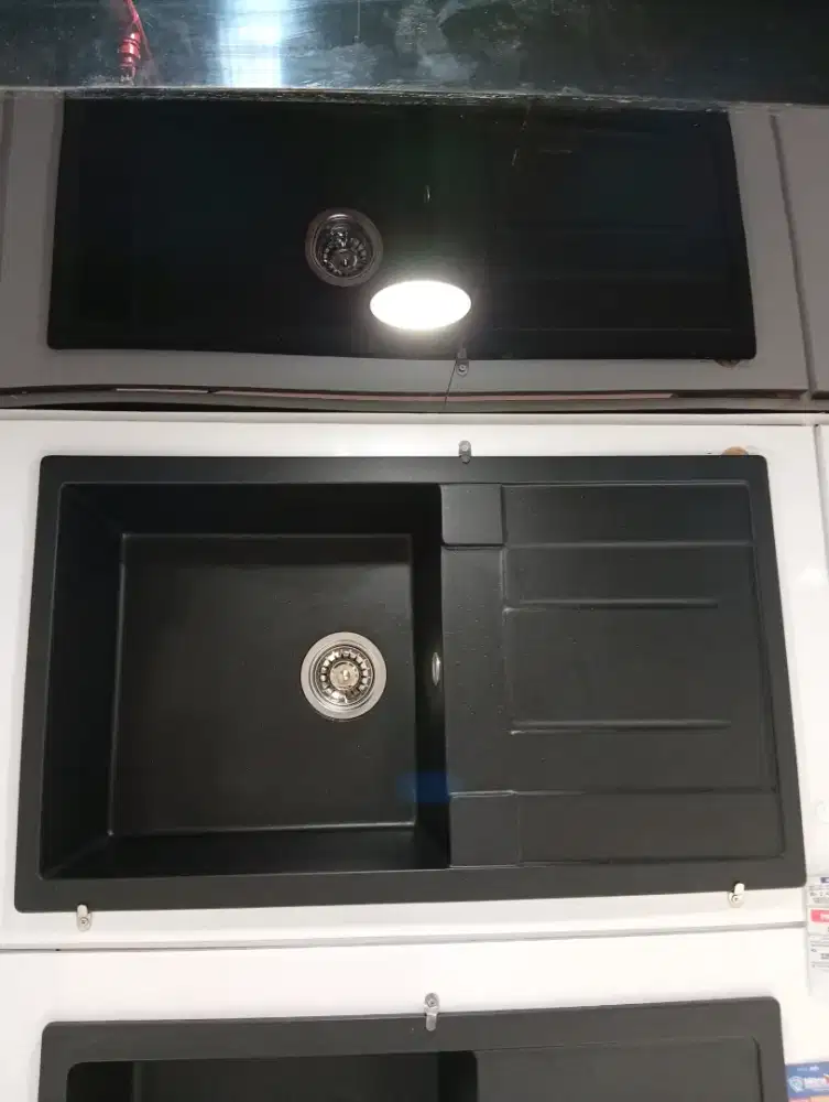 ZEHN 8202 HB104 1BOWL W/WONG BLACK GRANITE SINK