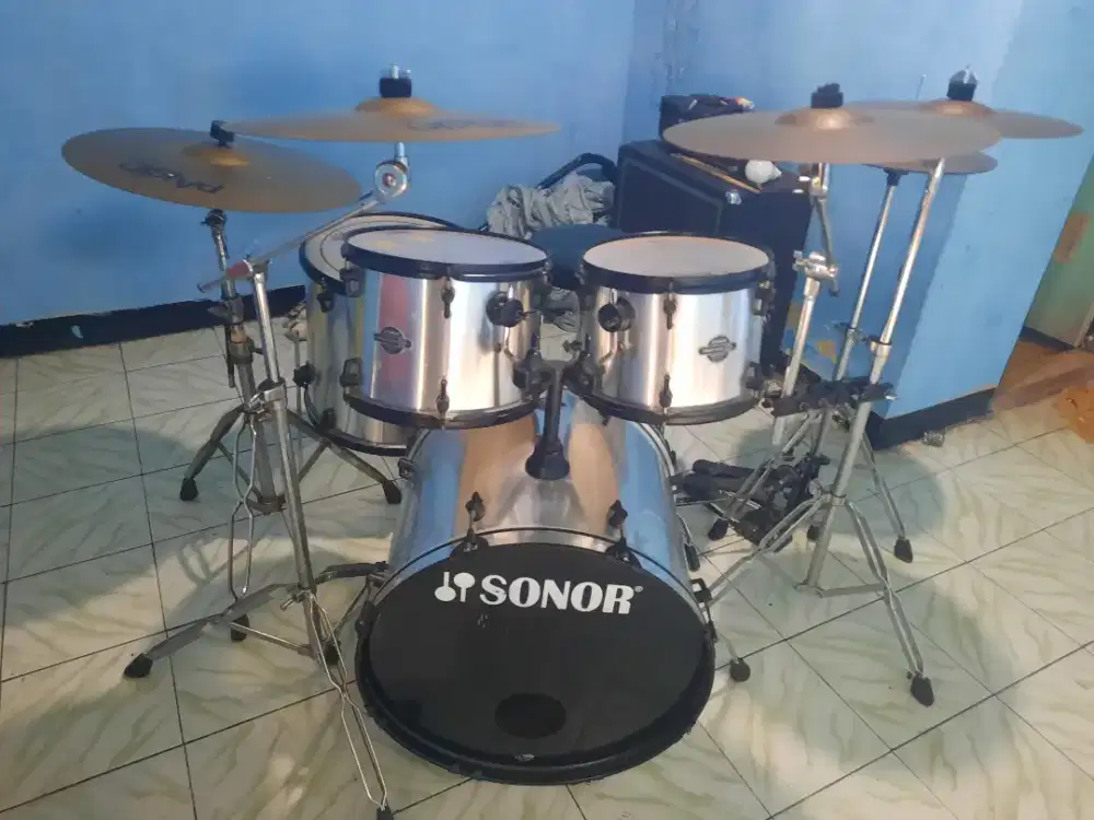 Dijual Drum Set Sonor + Cymbals