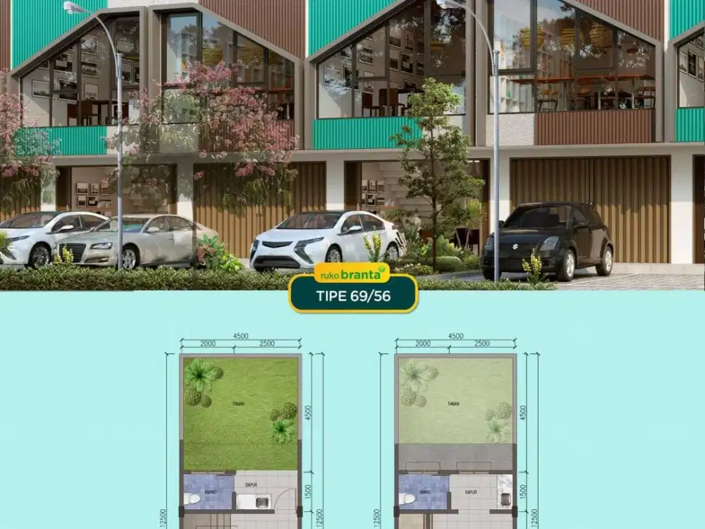 DISEWAKAN RUKO BRANTA 2 LANTAI  – TERA DAMAI BEKASI