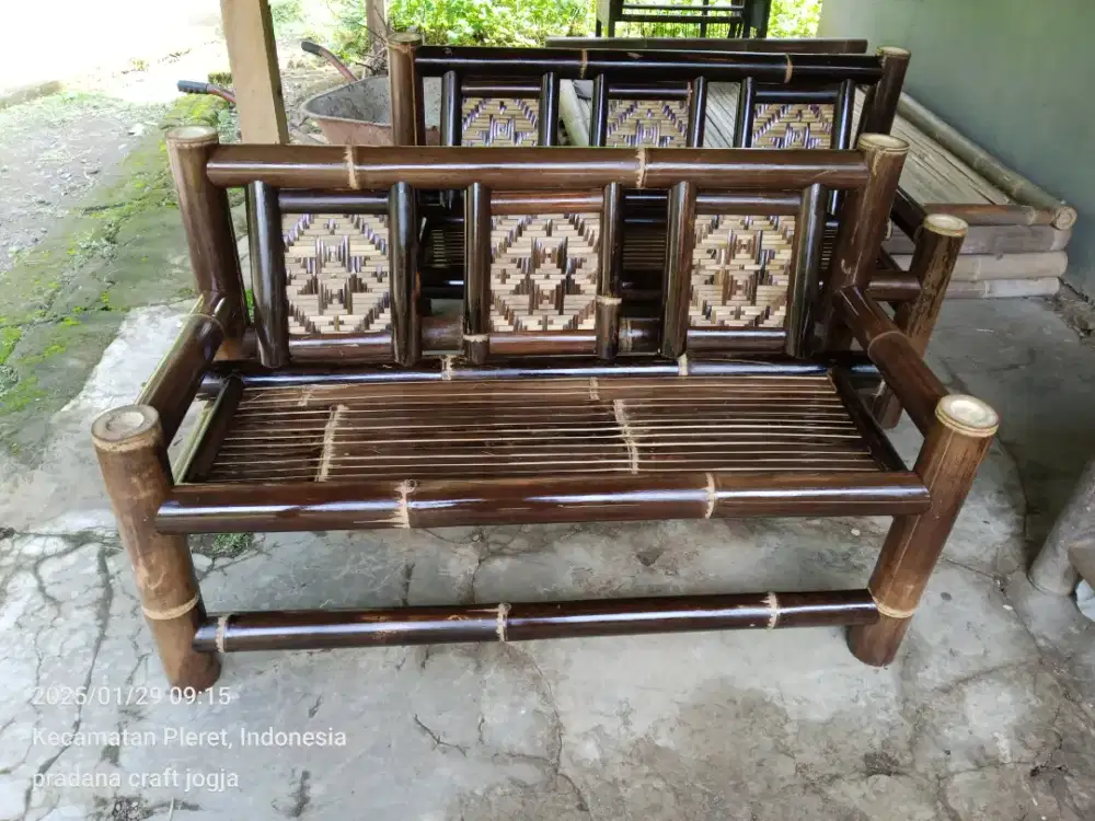 Kursi bambu sandaran 3