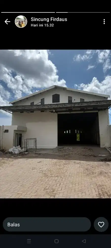 Dikontrakkan gudang di pal 7