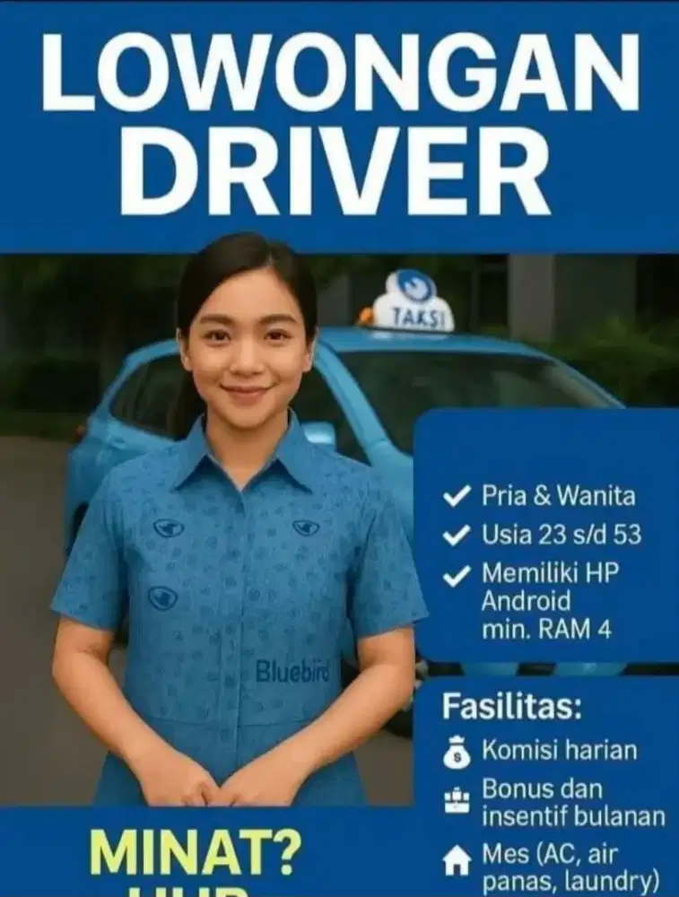 Lowongan Kerja Supir Usia 23-55 Tahun Gratis tidak ada biaya ada MESS