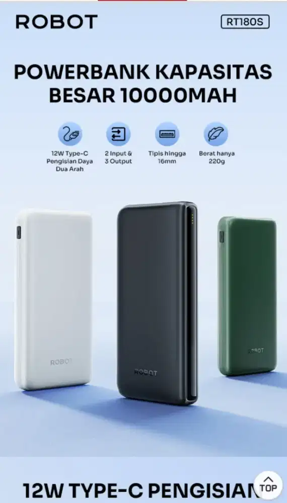 Powerbank robot Rt 108s 10000mah