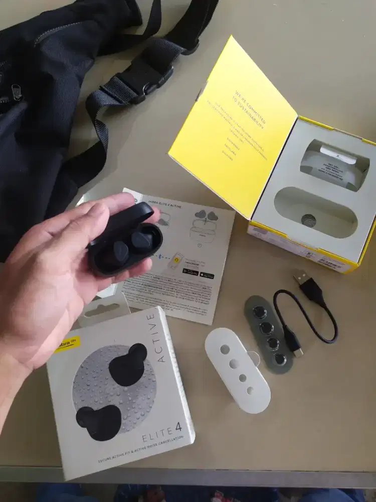 headset bluetooth jabra elite 4 active original fullset bukan jbl sony