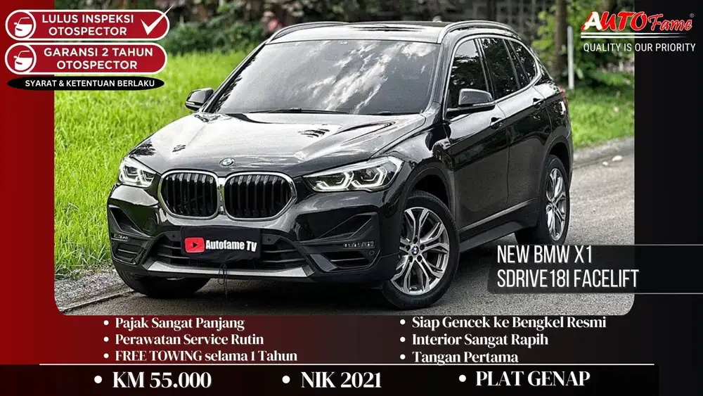 BMW X1 sDrive18i Facelift Electric Seats NIK 2021 Pajak Panjang