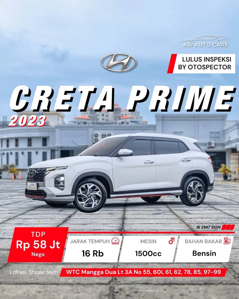 [ KM 16RB ] KM LOW Hyundai Creta Prime 2023 Non Trend 2022 Style 2024