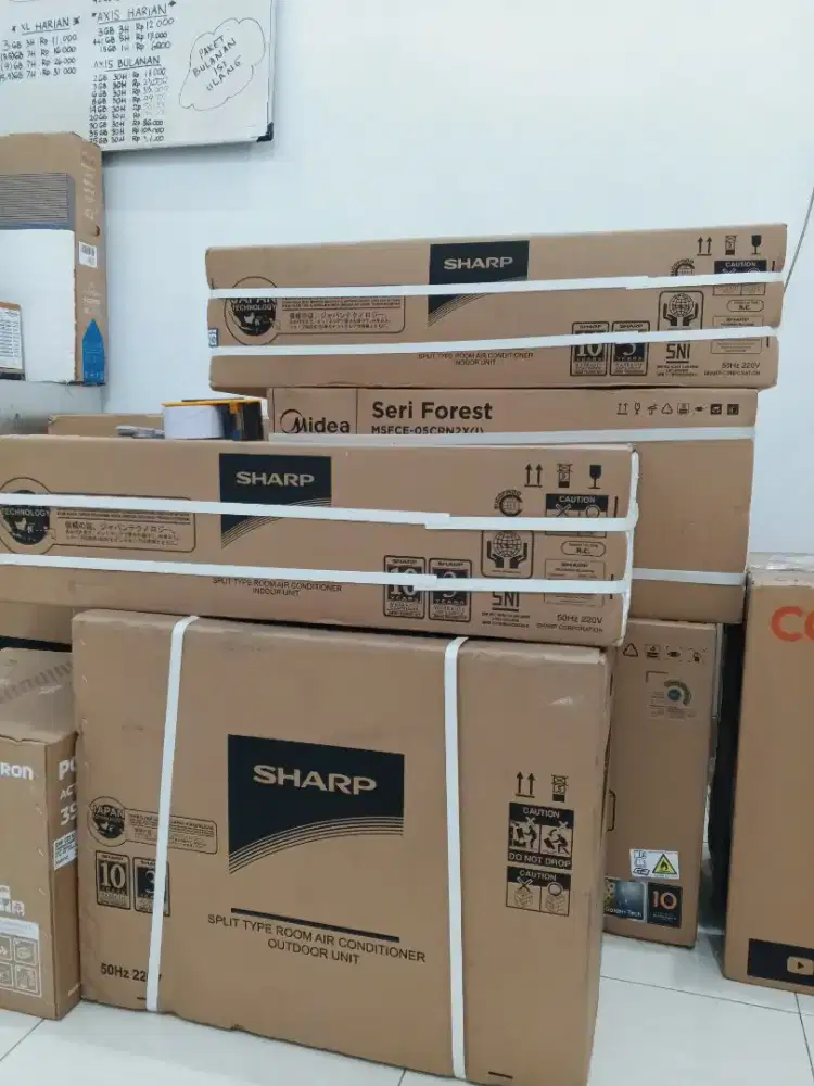 Promo sale AC Sharp 1/2 PK plus pasang