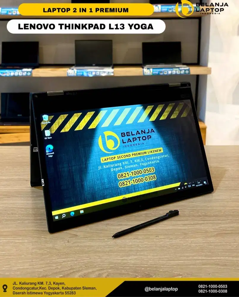 LENOVO THINKPAD L13 YOGA/intel i5 gen 10/8GB/256GB/360°/TERMURAH!!!