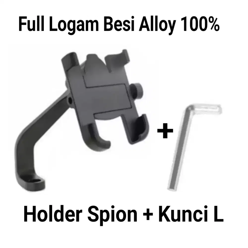 Holder Motor Spion Full Besi Alloy Anti Karat Breket Stand Gps
