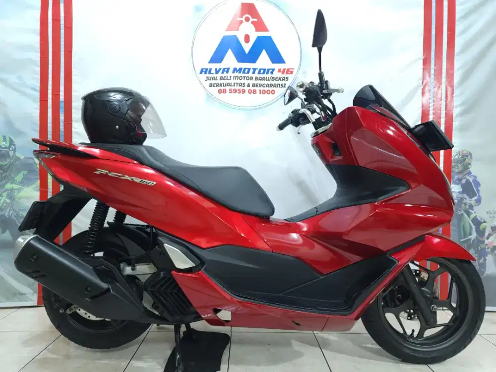 ( PROMO DP 800 RB FREE HELM ) HONDA NEW PCX 160 TH 2023 MERAH GLOSSY