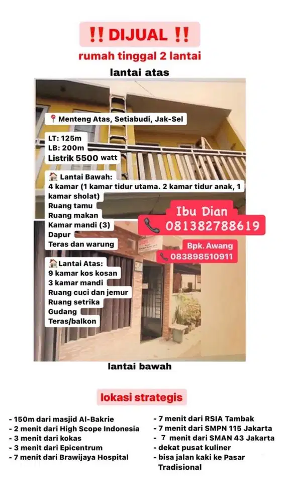 Dijual RUMAH KOSAN SUPER STRATEGIS