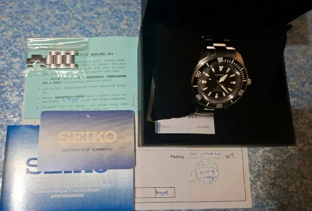 Seiko Prospex SRPL13K1 SRPL13 Diver Samurai Black Automatic Stainless