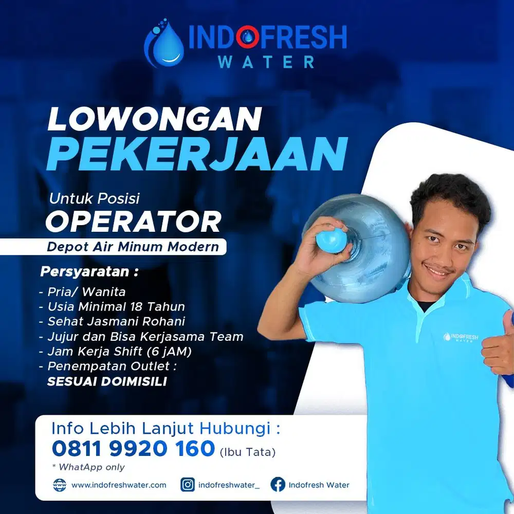 Operator Air Minum Paruh Waktu