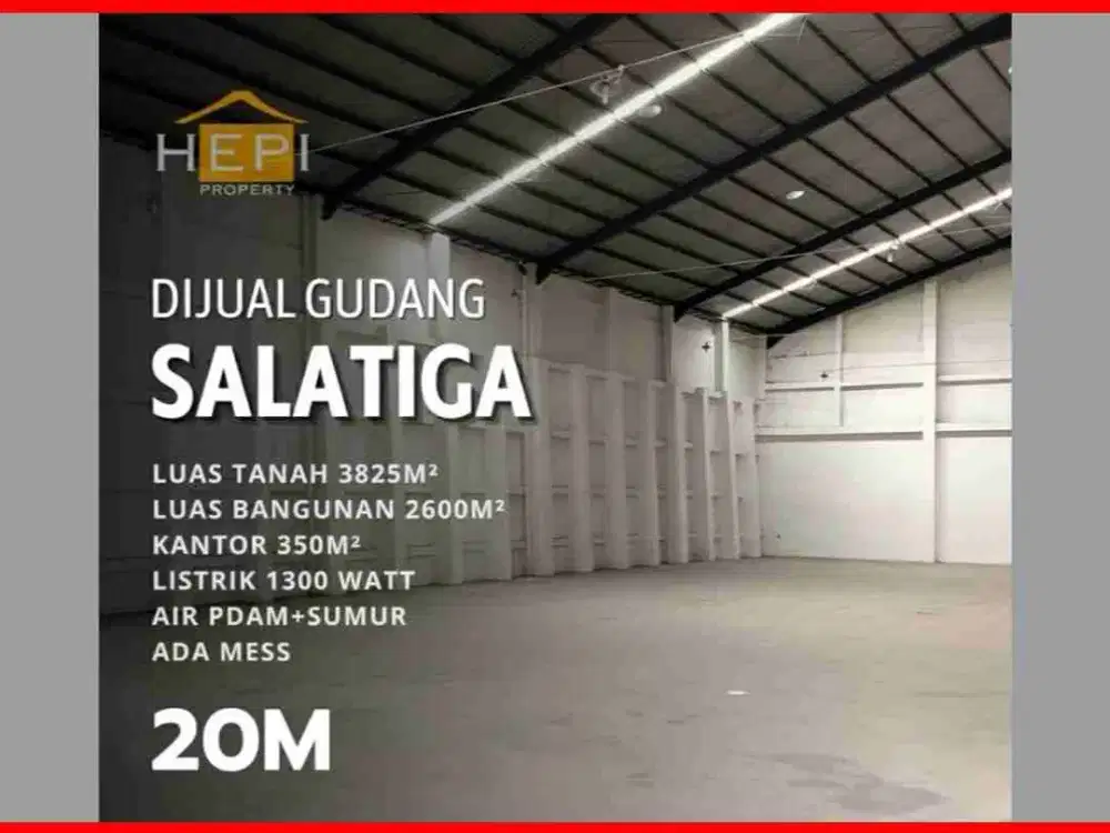Jual Gudang di Salatiga Kondisi Bagus ,Fasilitas Kantor dan Mess Karyawan