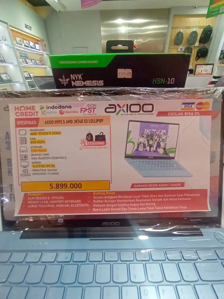 Kredit /cicilan Laptop Axio HYPE 5 Ram 8/256GB HOME CREDIT1