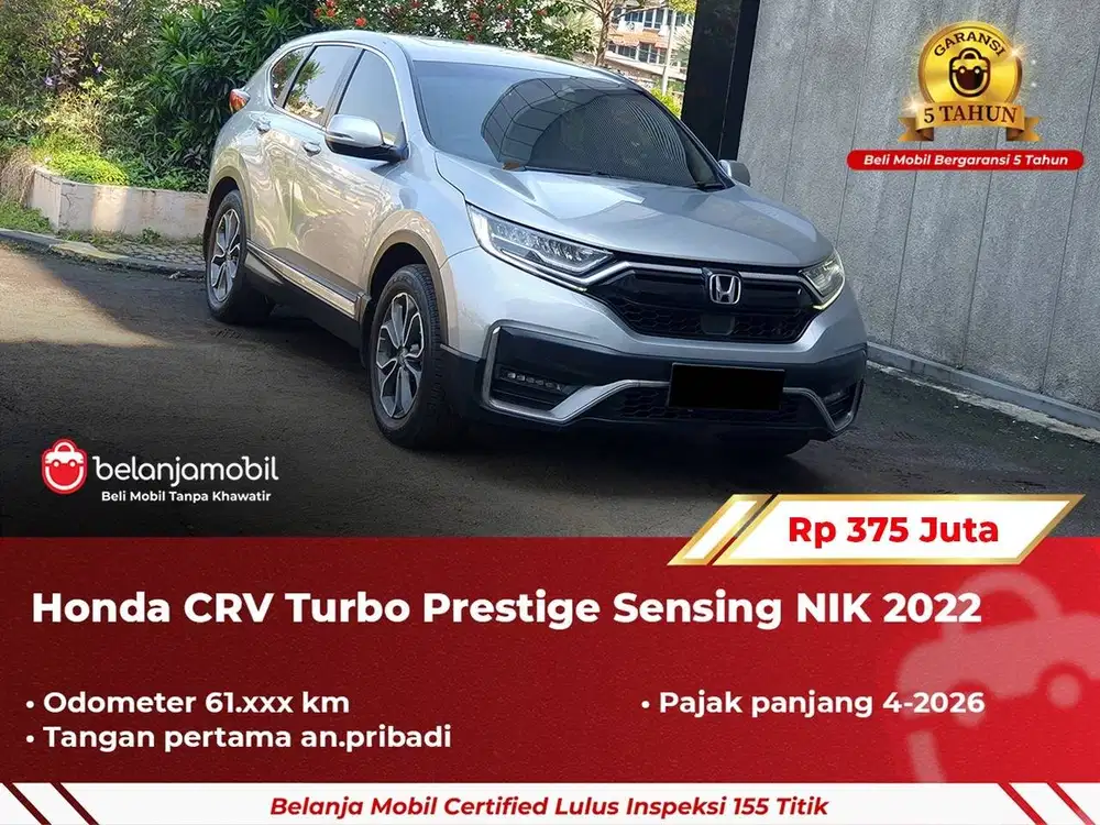 [ GARANSI 5TH ] Honda CRV CR-V CR V Turbo Prestige Sensing 2022/2023
