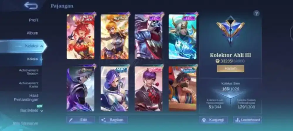 pensi mau jual akun ML pribadi