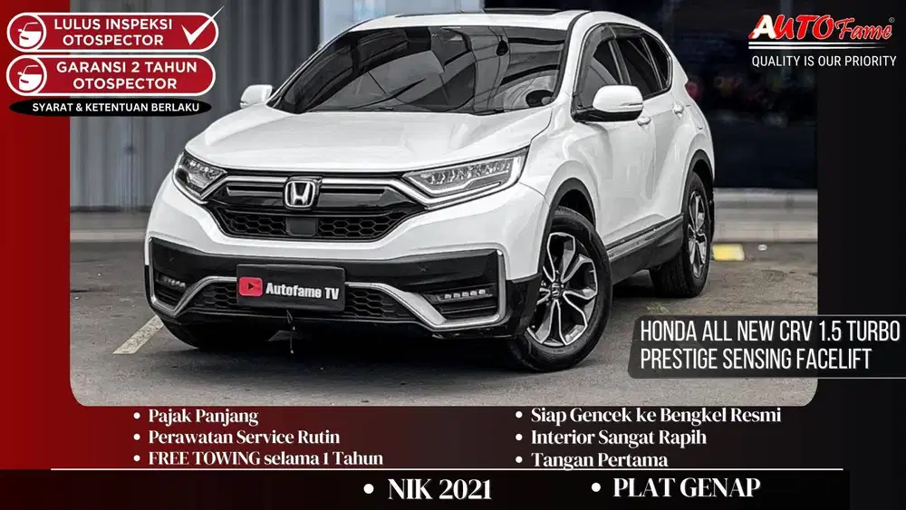 Honda All New CRV 1.5 Turbo Prestige SENSING FACELIFT NIK 2021