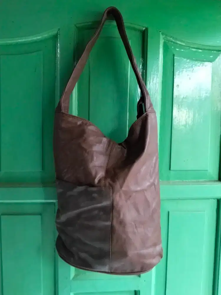 Tote bag pria Kulit Asli