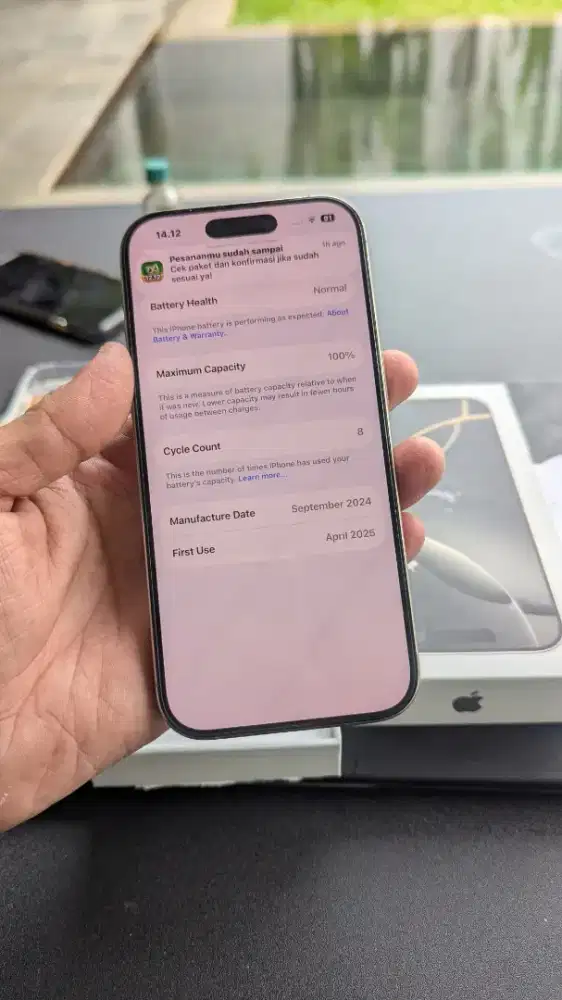 iPhone 16 Pro 128gb BH100% CC Siklus 8 Garansi on 2026