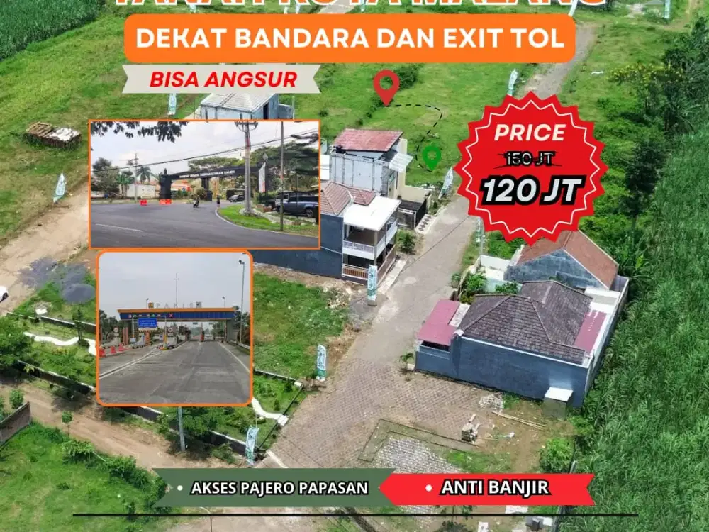 Promo nataru tanah murah malang 100 jutaan sebelah bandara