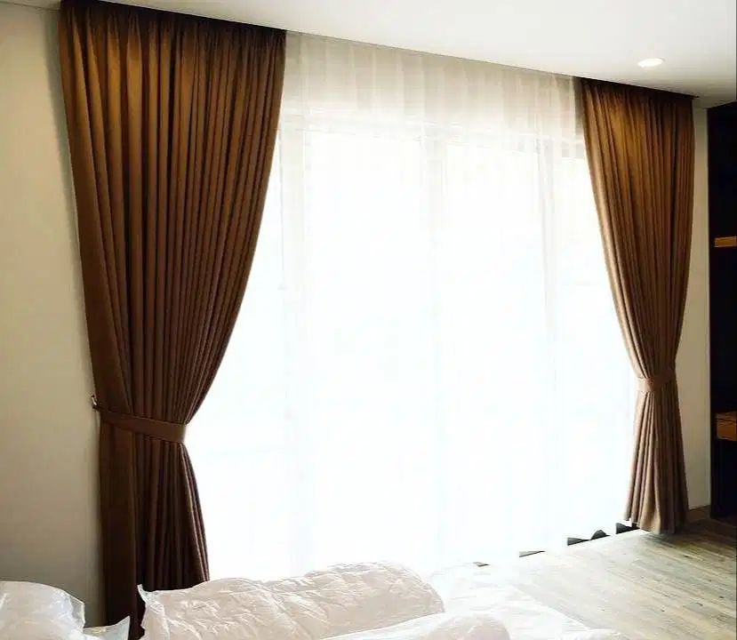 Beli Gorden Blackout Pasang Skat Klinik Hordeng Pintu Gordyn Vitrase