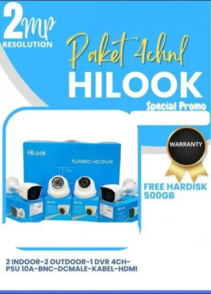 Paket cctv hilook 2MP