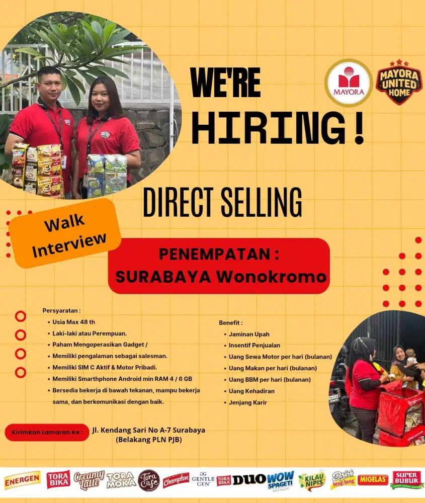 LOWONGAN KERJA SALES MAYORA