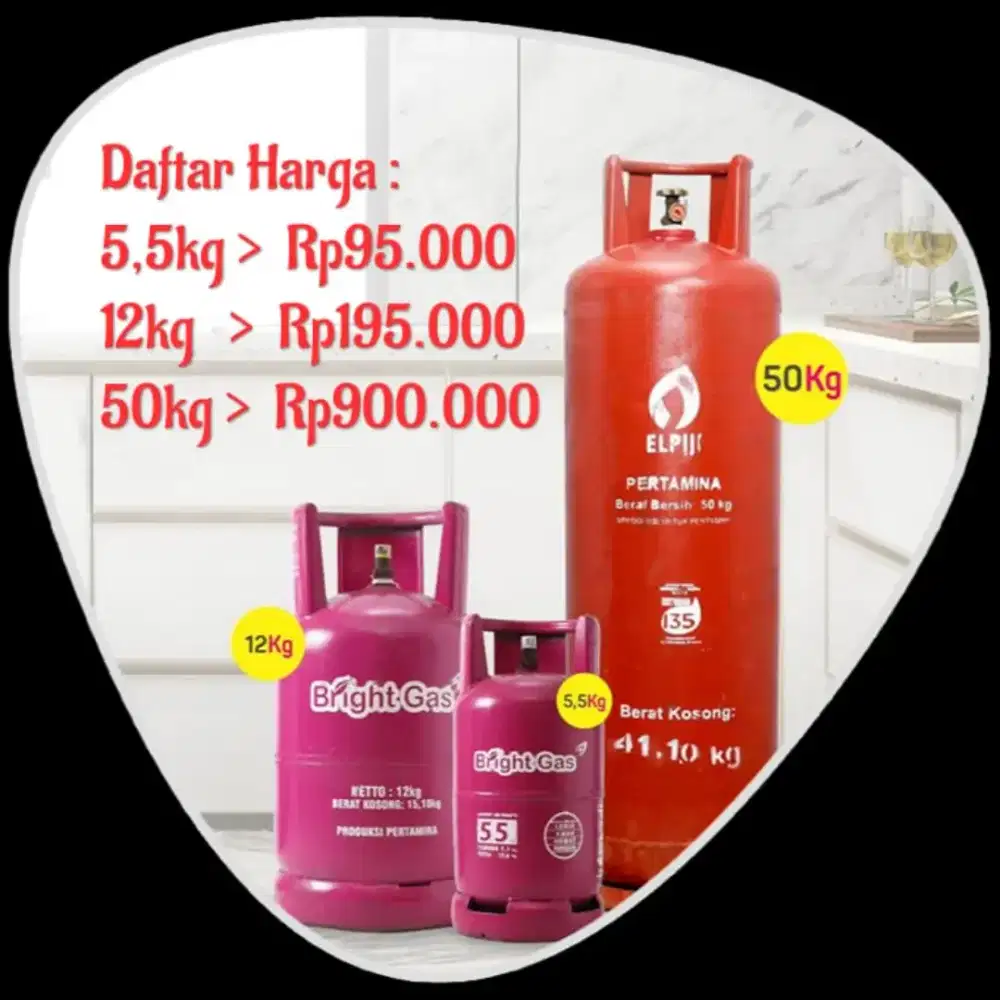 Gas LPG Elpiji 5,5kg 12kg dan 50kg