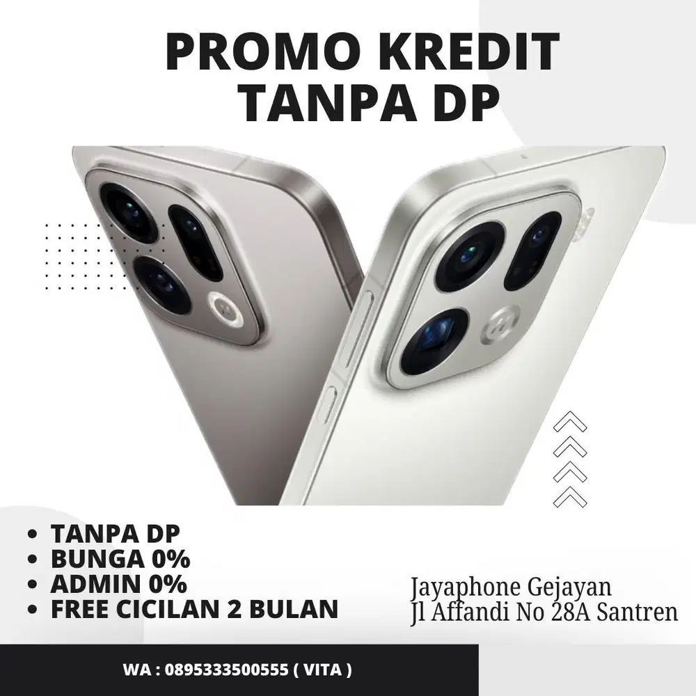 PROMO KREDIT FREE 2x CICILAN, ADMIN 0%, BUNGA 0%