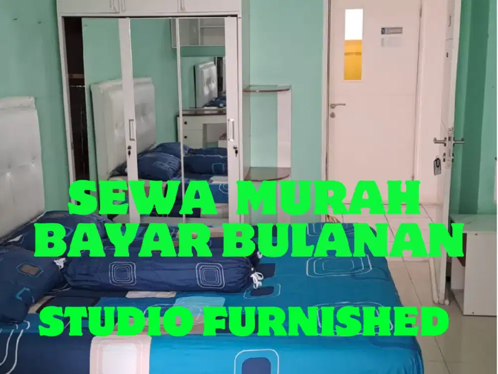 SEWA BULANAN STUDIO FURNISHED TOWER J APARTEMEN BASSURA CITY