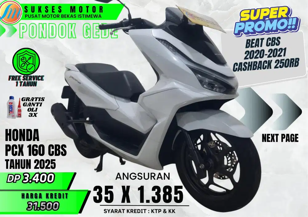 PCX 160 CBS THN 2025 PROSES KREDIT MUDAH CEPAT ANGS RINGAN