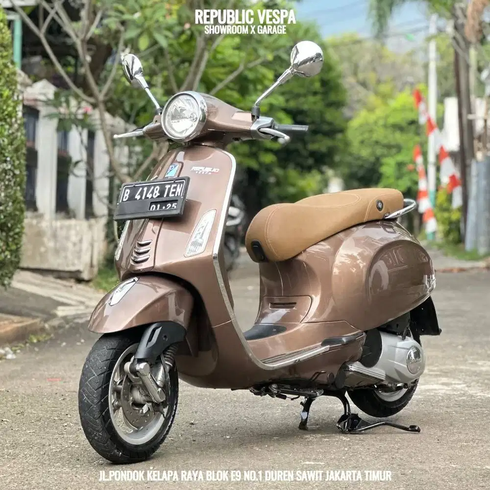 Piaggio Vespa Primavera 150 3V TAHUN 2014 WARNA COKLAT PERFECT CONDITI