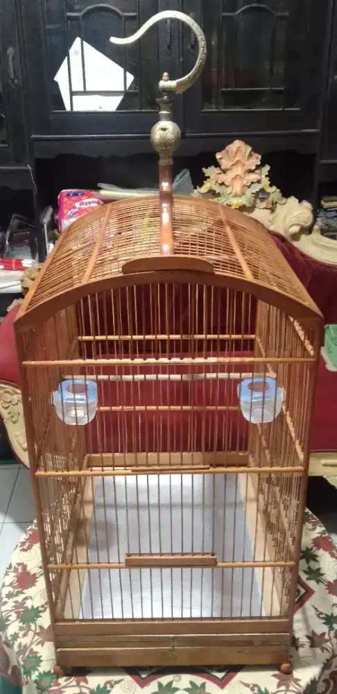 Sangkar Burung Nepak(37x43)Utk Kenari,Cucak Ijo,Kondisi Bagus Full Set