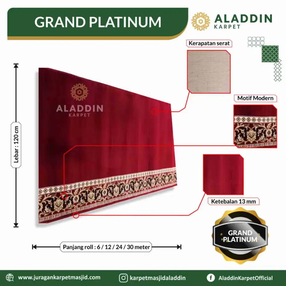 Jual karpet masjid import terpercaya di kendal