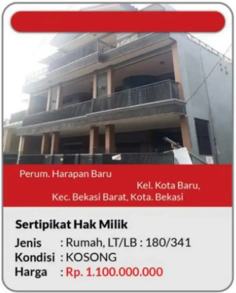 Rumah Siap Huni Kota Baru Bekasi Barat