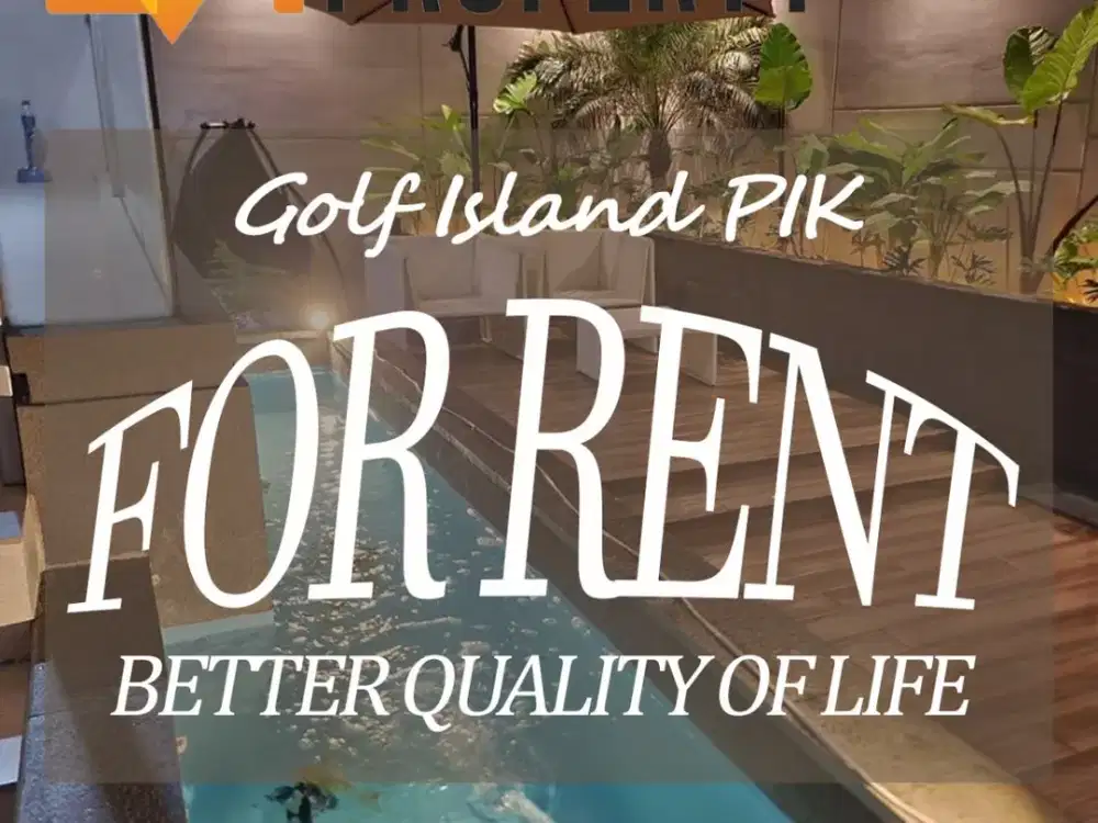 Disewakan Rumah Golf Island Serenade Pantai Indah Kapuk uk 10x25m² Full Furnish Interior Termurah