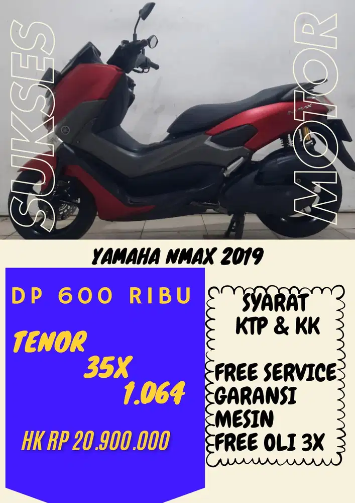 DP MURAH YAMAHA NMAX 2019 DP 600 RIBU BISA CASH/KREDIT MENGGUNAKAN CC