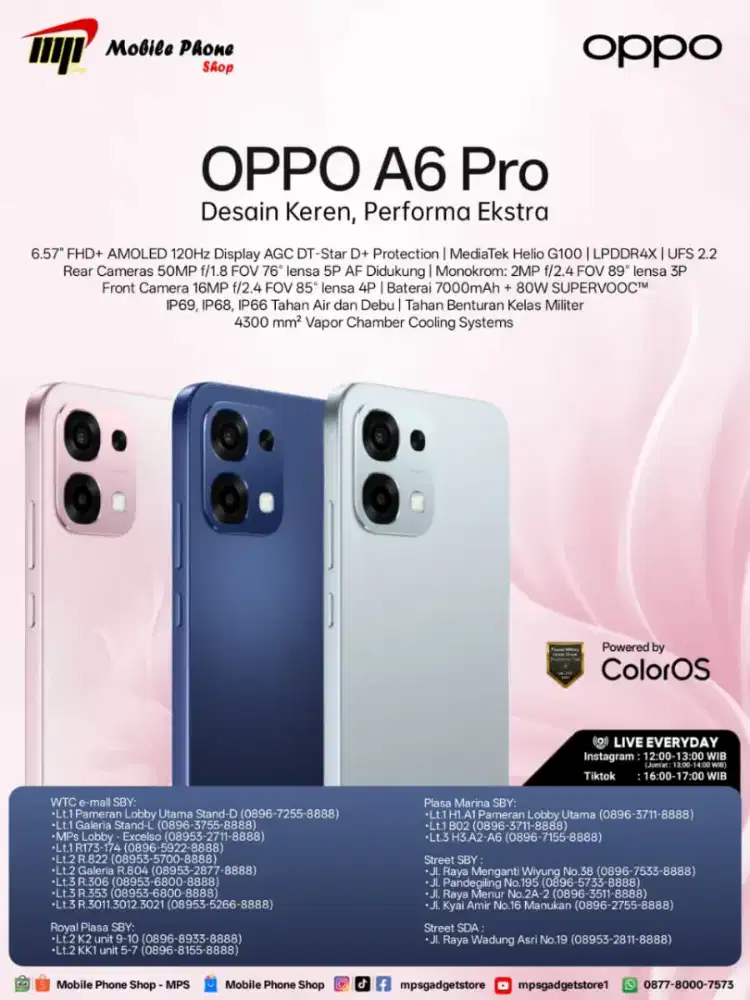 OPPO A6 PRO ram 8/256