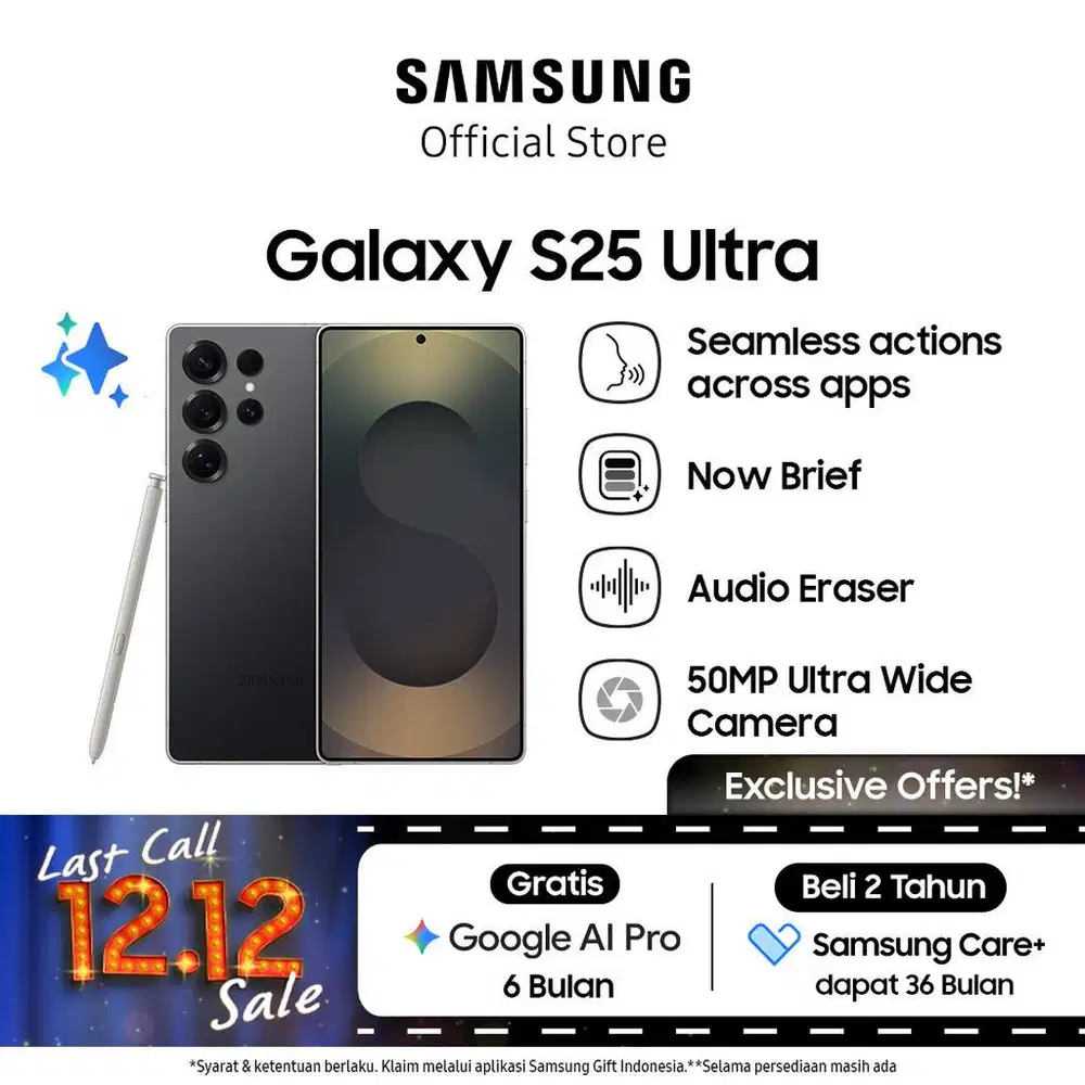 Jual Handphone HP Samsung Galaxy S25 Ultra 12/156GB dan Galaxy Watch8