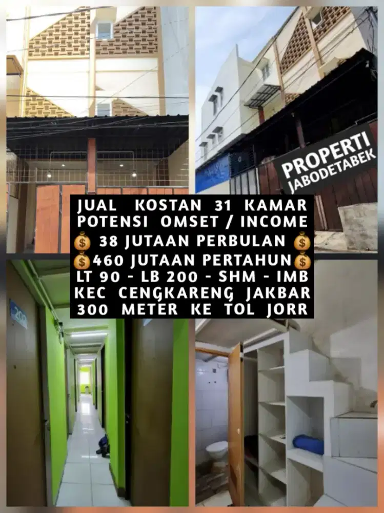 JUAL KOS KOST KOSAN KOSTAN CENGKARENG JAKBAR 300 METER KE TOL JORR