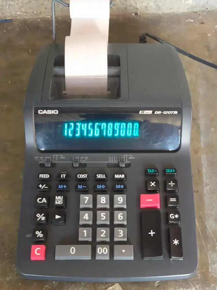 Mesin kasir Calculator print Casio DR 120Tm