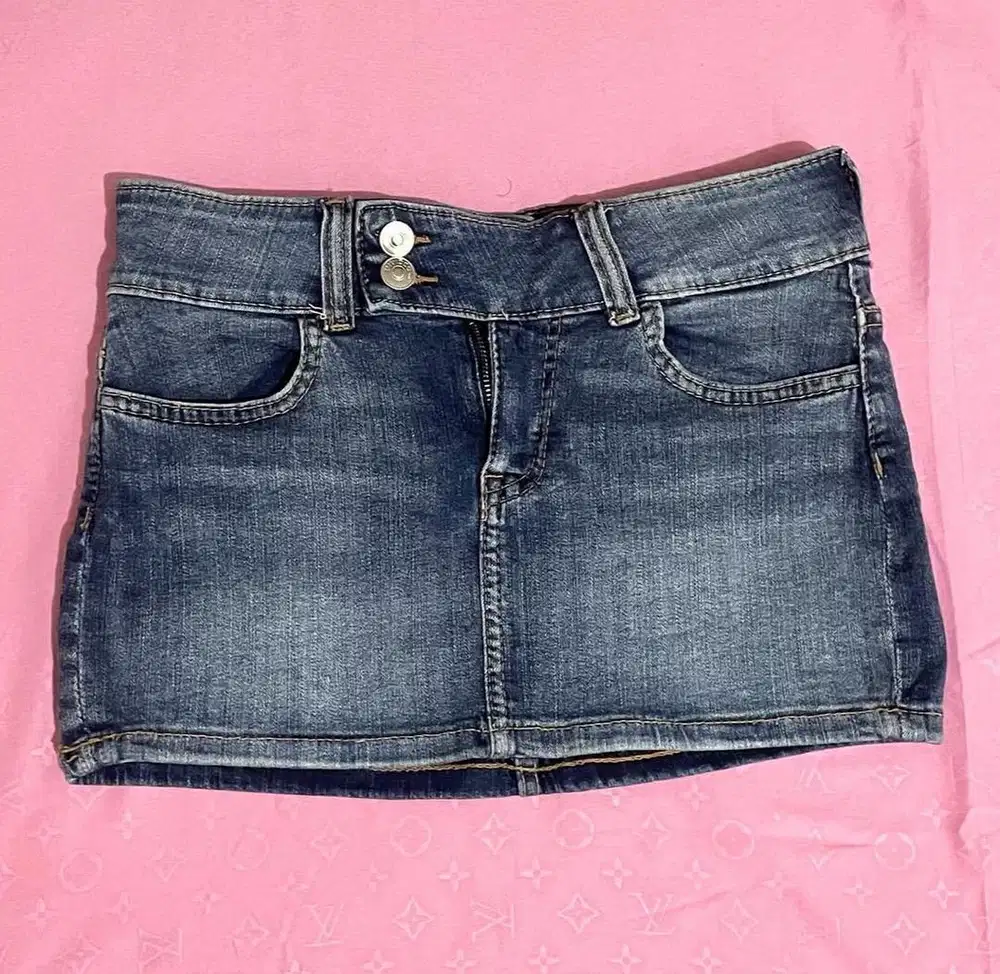 Mini Skirt Denim Grunge Preloved