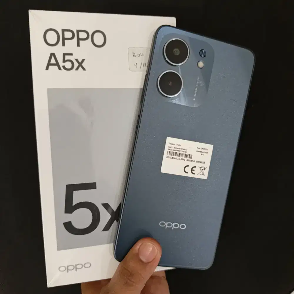 OPPO A5X 4+4/128GB Like New Mulus Pemakaian 2bulan Garansi Panjang ORI