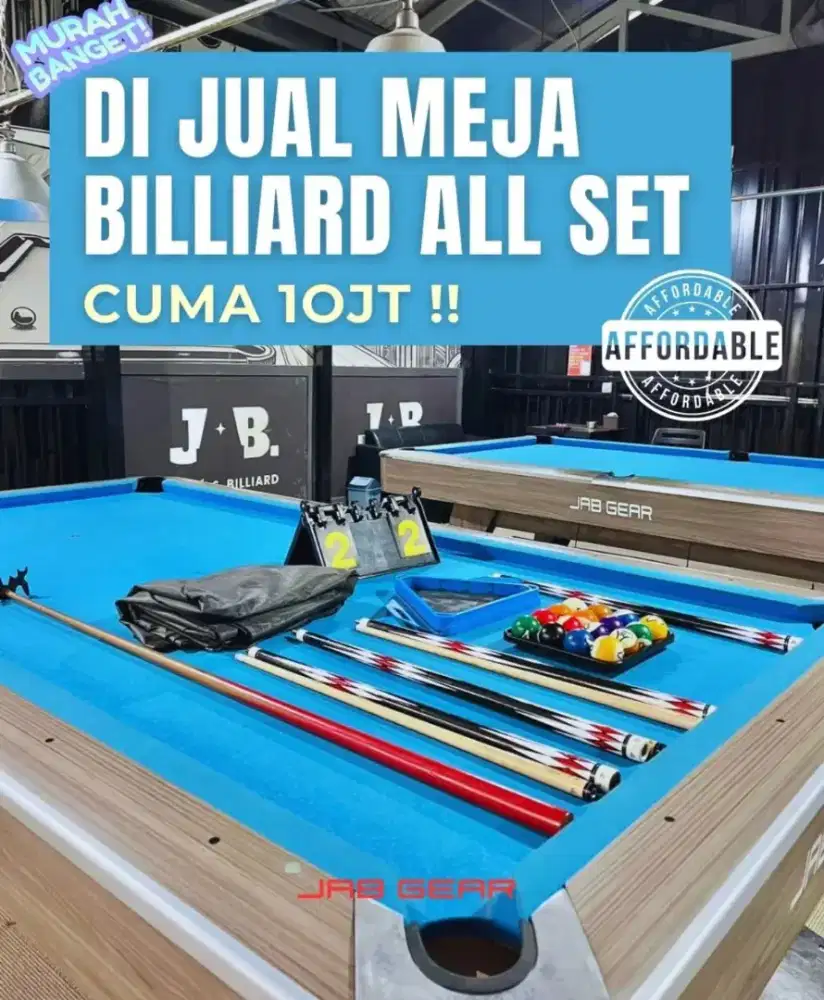 MEJA BILLIARD 9FT 10JT AJA!!