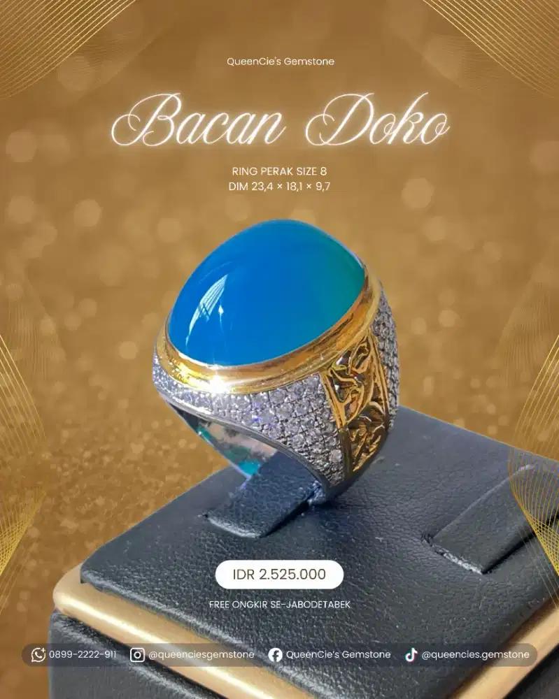 Cincin Batu Bacan Doko Dimensi Besar Diskon 175rb!