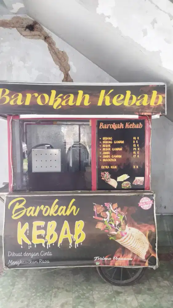 Di jual gerobak kebab dan perlengkapannya